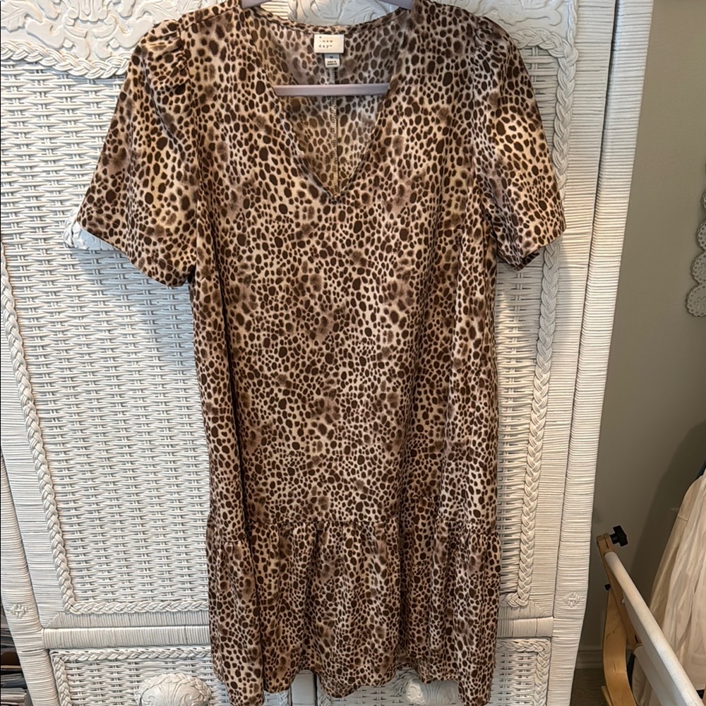 Cute comfy easy wear animal print dress